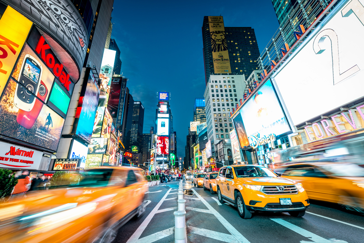 Yellow Cabs Times Square NYC